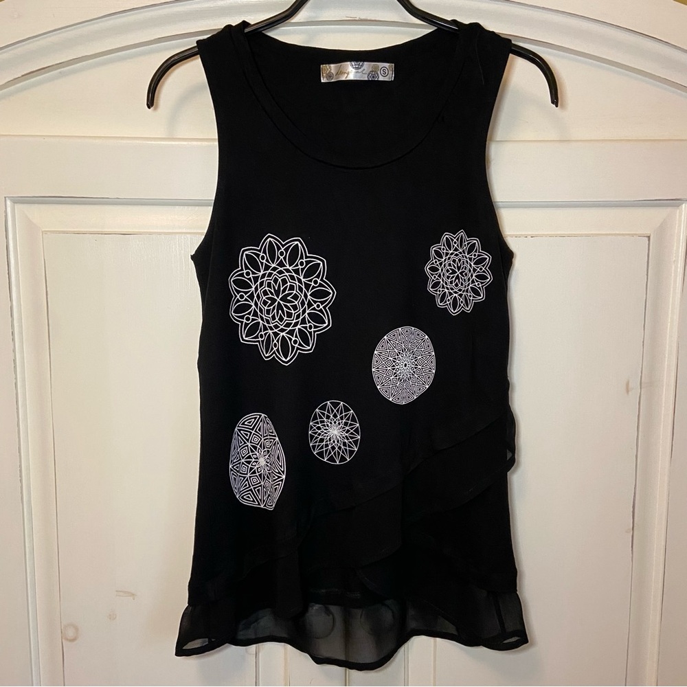 Desigual Sleeveless Top with Graphic Design